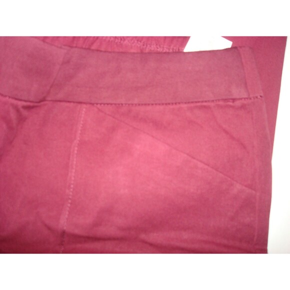 New Womens Isaac Mizrahi Live 6 T Tall 24/7 Straight Pant Spiced Wine Dark Red - Picture 9 of 9